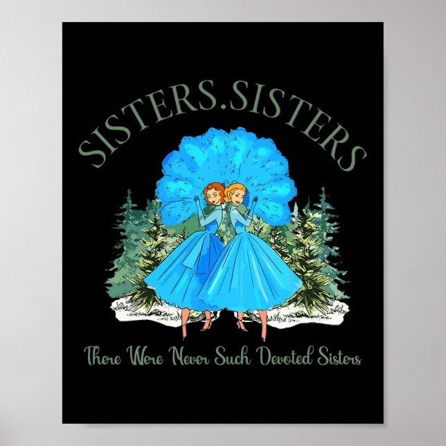 Sisters White Christmas Movie 1954 Pajamas Holiday Poster (Vorne)