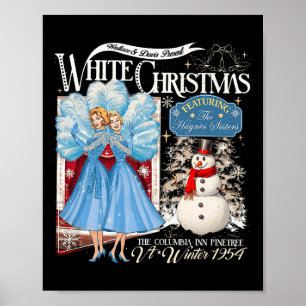 Sisters White Christmas Movie 1954 Pajamas Holiday Poster