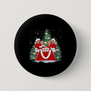 Sisters White Christmas Movie 1954 Xmas Snow Holid Button