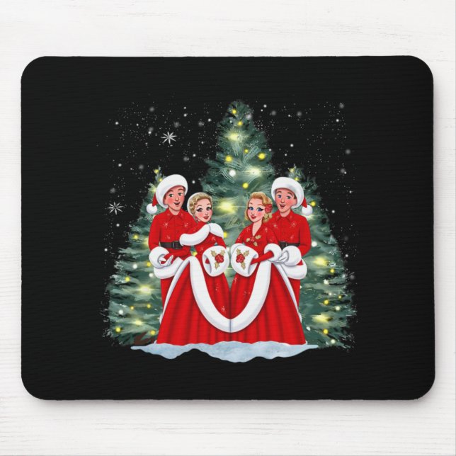 Sisters White Christmas Movie 1954 Xmas Snow Holid Mousepad (Vorne)