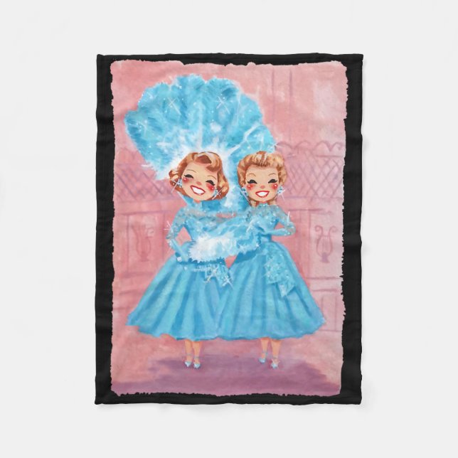 Sisters White Christmas Movie 1954 Xmas Snow Pajam Fleecedecke (Vorderseite)