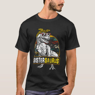 Sistersaurus Leopard Rex Dinosaur Sister Saurus Mo T-Shirt