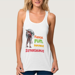 Sistersaurus Matching Sisters Dino-Mannschaft Desi Tank Top