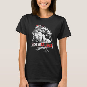 Sistersaurus Rex Dinosaur Sister Saurus Family Mat T-Shirt