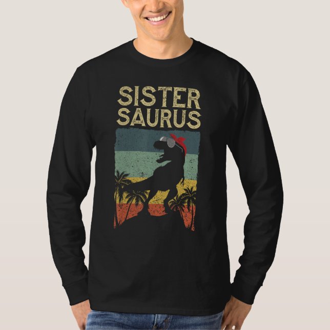 Sistersaurus Rex Dinosaur Sister Saurus Family Mat T-Shirt (Vorderseite)