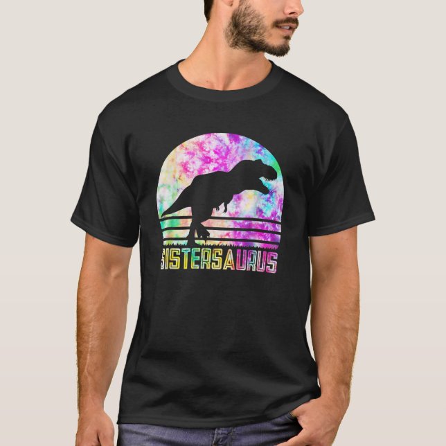 Sistersaurus Sister Saurus Dinosaurier Vintag Suns T-Shirt (Vorderseite)