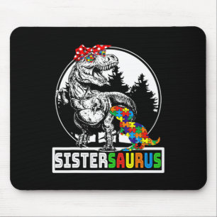 Sistersaurus T Rex Dinosaurier Sister Saurus Autis Mousepad