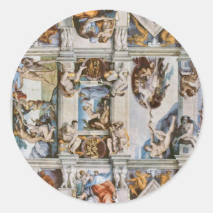 Sistina-Michelangelo-Decke Runder Aufkleber