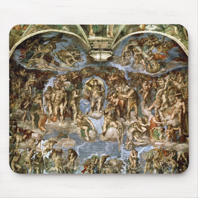 Sistine Kapelle: Das letzte Urteil, 1538-41 Mousepad (Vorne)