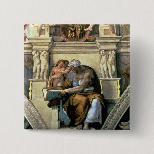 Sistine Kapellen-Decke: Cumaean Sibyl, 1510 Button
