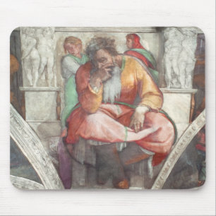 Sistine Kapellen-Decke: Der Prophet Jeremias Mousepad