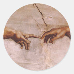 Sistine Kapellen-Decke Runder Aufkleber
