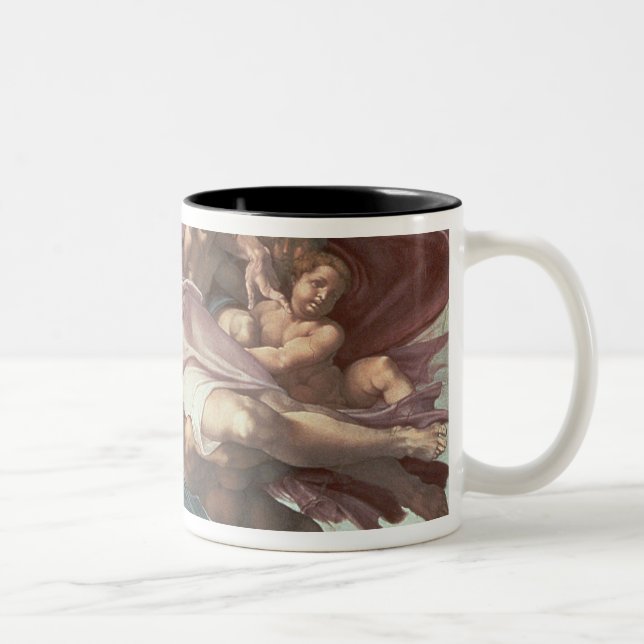Sistine Kapellen-Decke Zweifarbige Tasse (Rechts)