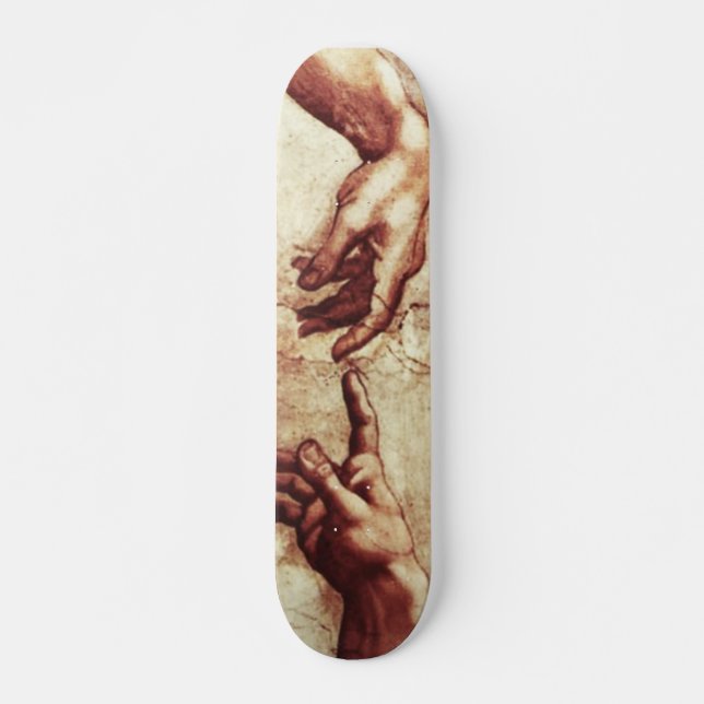 Sistine Kapellen-Schaffung von Adam-Skateboard Pro Skateboard (Vorne)