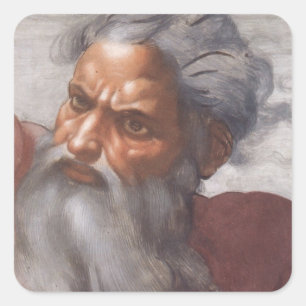 Sistine Kapellendecke Quadratischer Aufkleber