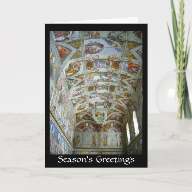 sistine Kapellengrüße Feiertagskarte (Vorderseite)