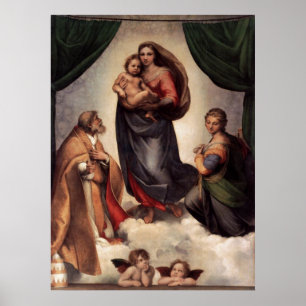 Sistine Madonna Canvas Poster