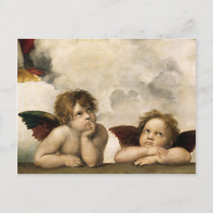 Sistine Madonna Detail, Raphael Postkarte