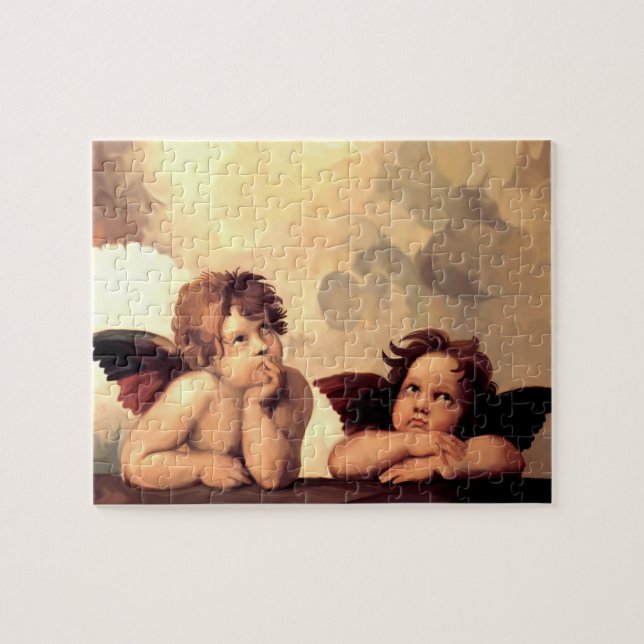 Sistine Madonna Engel Raffaelo Sanzio Puzzle (Horizontal)