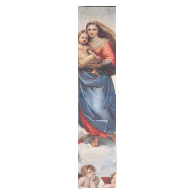 Sistine Madonna, Raphael Kurzer Tischläufer (Vorderseite)