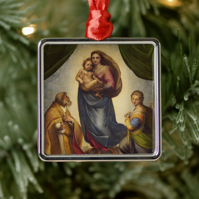 Sistine Madonna von Rapahel Ornament Aus Metall (Baum)