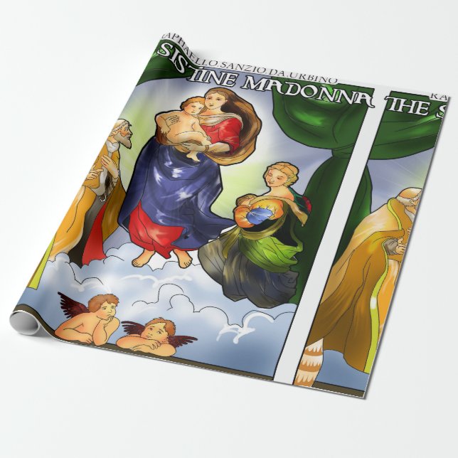 Sistine Madonna Wrapping Paper Geschenkpapier (Ungerollt)