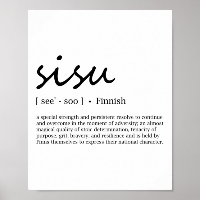 Sisu-Definition Poster (Vorne)