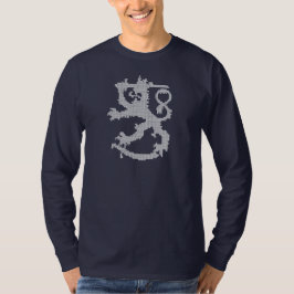 Sisu der weißen die lange Hülse Löwe-Männer T-Shirt