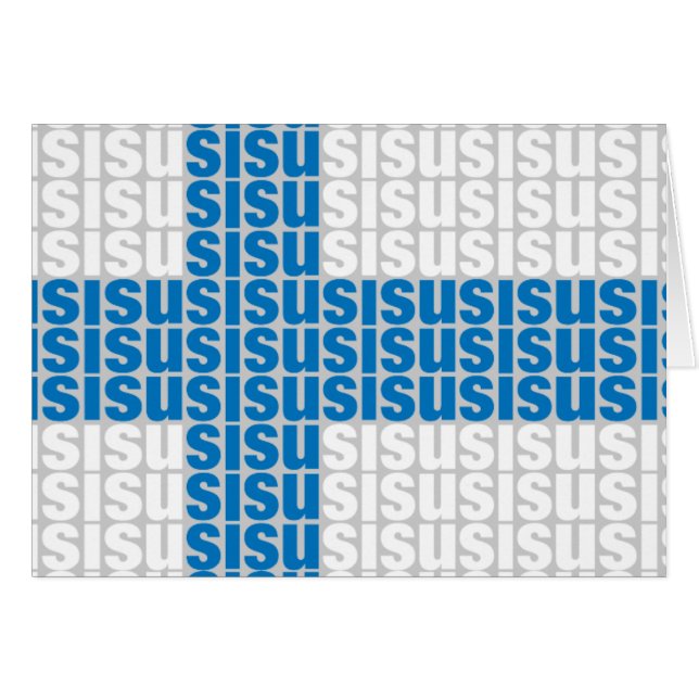 Sisu Flaggen-faltende Karte (Vorderseite (Horizontal))