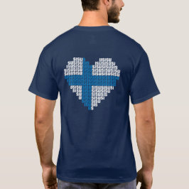 Sisu Herz-Rückseiten-grundlegender dunkler T - T-Shirt