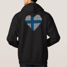 Sisu Herz-Rückseiten-mit Kapuze Sweatshirt