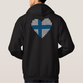 Sisu Herz-Rückseiten-mit Kapuze Sweatshirt