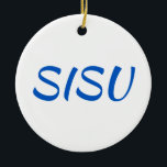 SISU Ornament (Runde; White; Finnish Ornament)<br><div class="desc">SISU-Ornament ist der perfekte Weg,  um Ihr finnisches Erbe zu zeigen. Macht ein großartiges finnisches Geschenk!</div>