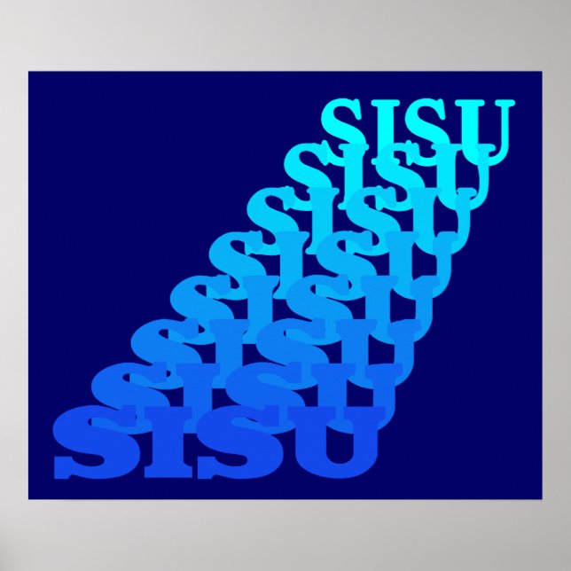 SISU Resonates in Shades of Blue Visuell Art POSTE Poster (Vorne)
