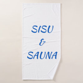 SISU & Sauna Finnisches Badetuch (weiß) Badehandtuch