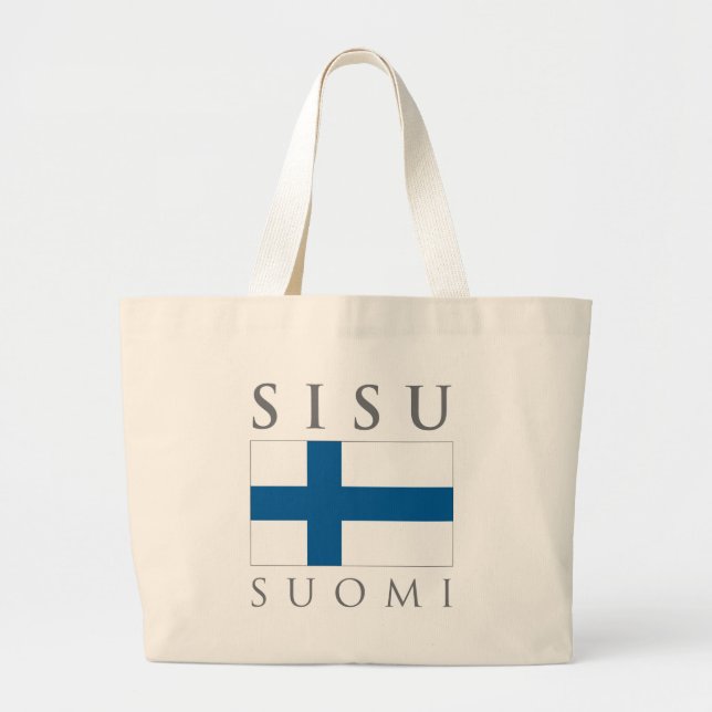 Sisu Suomi Jumbo Stoffbeutel (Vorne)