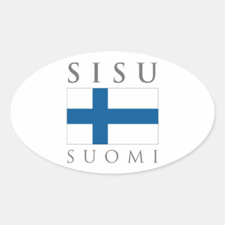 Sisu Suomi Ovaler Aufkleber