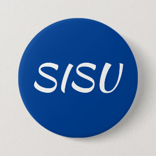 SISU-Taste (rund) Blau; Finnische Schaltfläche) Button
