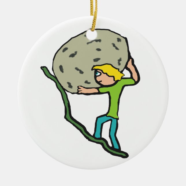 Sisyphus Keramik Ornament (Vorne)