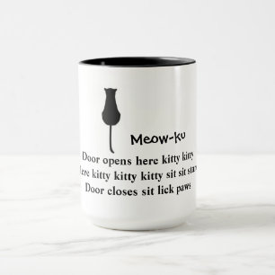 Sit and Stare: Meow-ku Cat Tasse