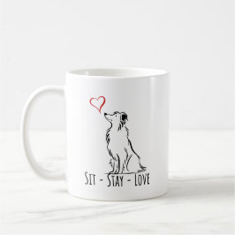 Sit-Bleibe-Liebe-Border-Collie Kaffeetasse