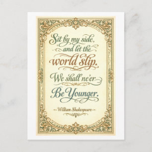 "Sit By My Side" Shakespeare Postkarte