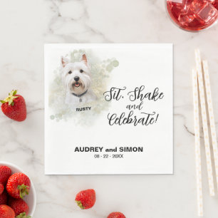 Sit, Shake & Celebrate West Highland Terrier Serviette