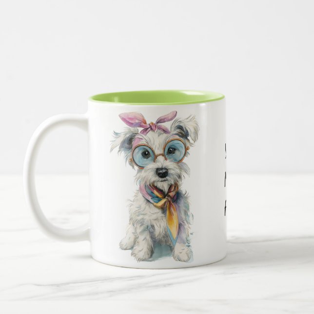 Sit. Stay. Slay. – Sassy Dog Attitude  Zweifarbige Tasse (Links)