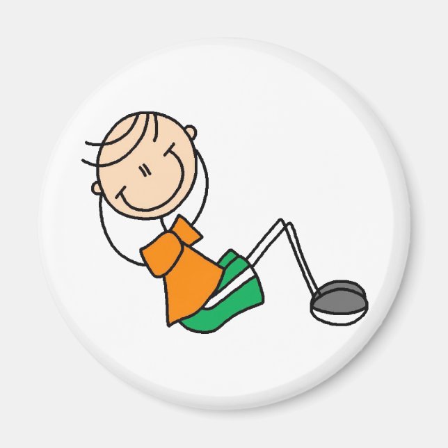 Sit Ups Strichmännchen Magnet (Vorne)