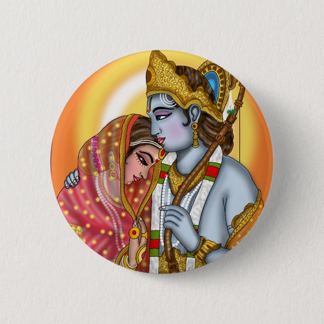 Sita Ram Knopf Button (Vorderseite)