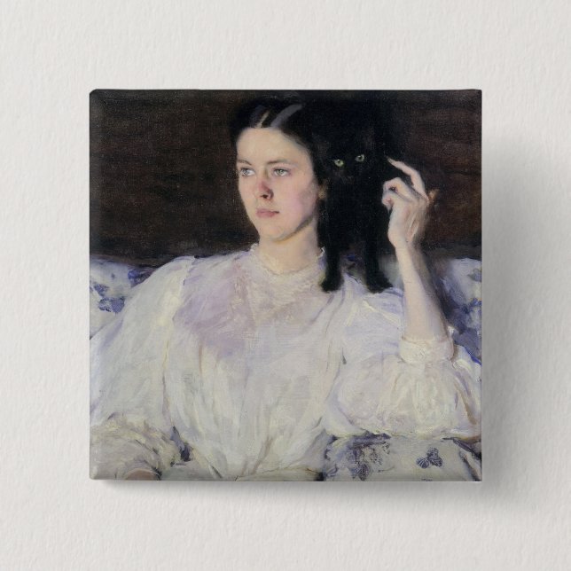 Sita und Sarita oder junges Mädchen mit einer Button (Vorderseite)