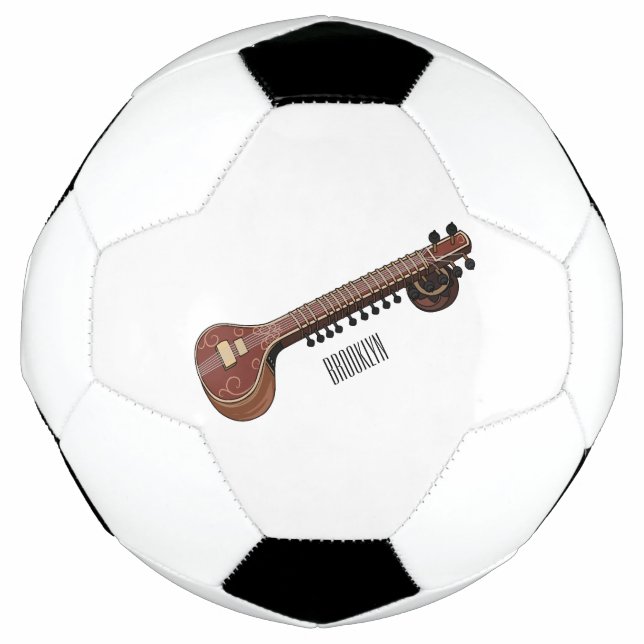 Sitar-Cartoon-Abbildung Fußball (Vorderseite)