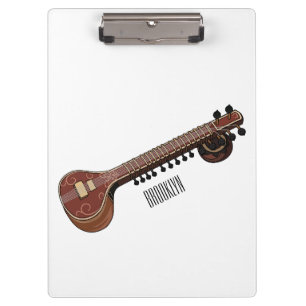 Sitar-Cartoon-Abbildung Klemmbrett