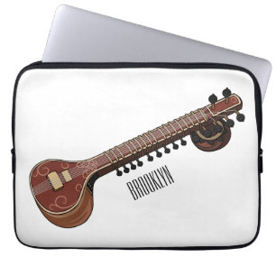 Sitar-Cartoon-Abbildung Laptopschutzhülle